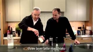 aerolatte  milk frother makes three layer caffè latte macchiato [upl. by Sully]