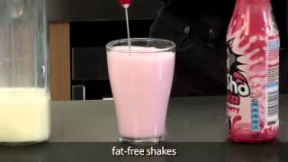 How to make a fat free milkshake using an aerolatte milk frother [upl. by Abad]